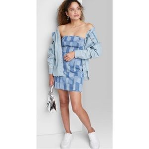Denim mini dress